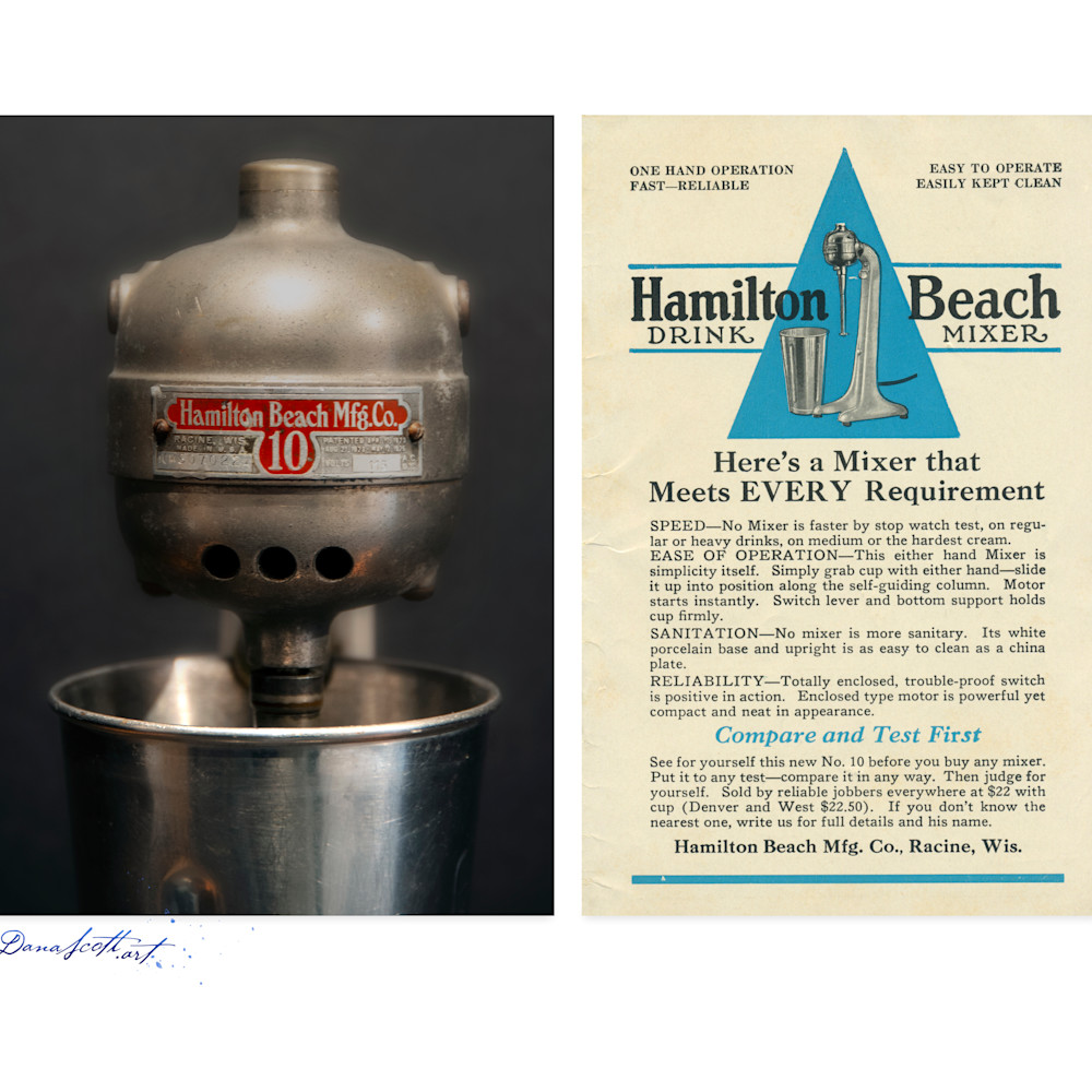 Hamilton Beach Mfg Co No 10 & The Original Ad. Art danascott.art