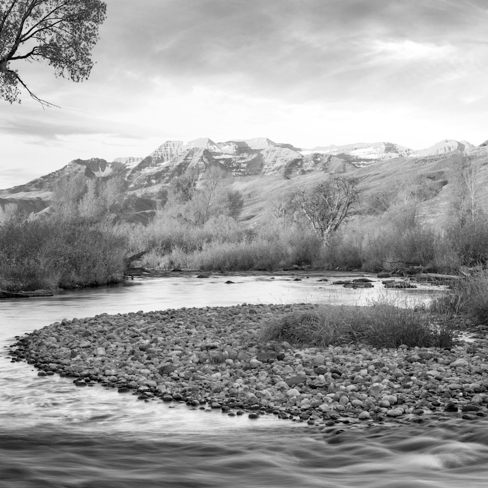 Golden glow at the provo river bw tbzclr