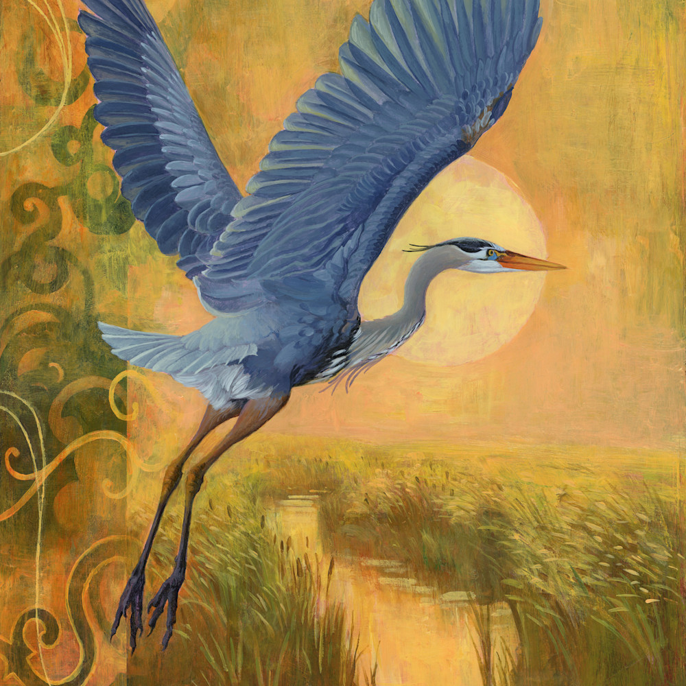 Blue heron painting l83gdx