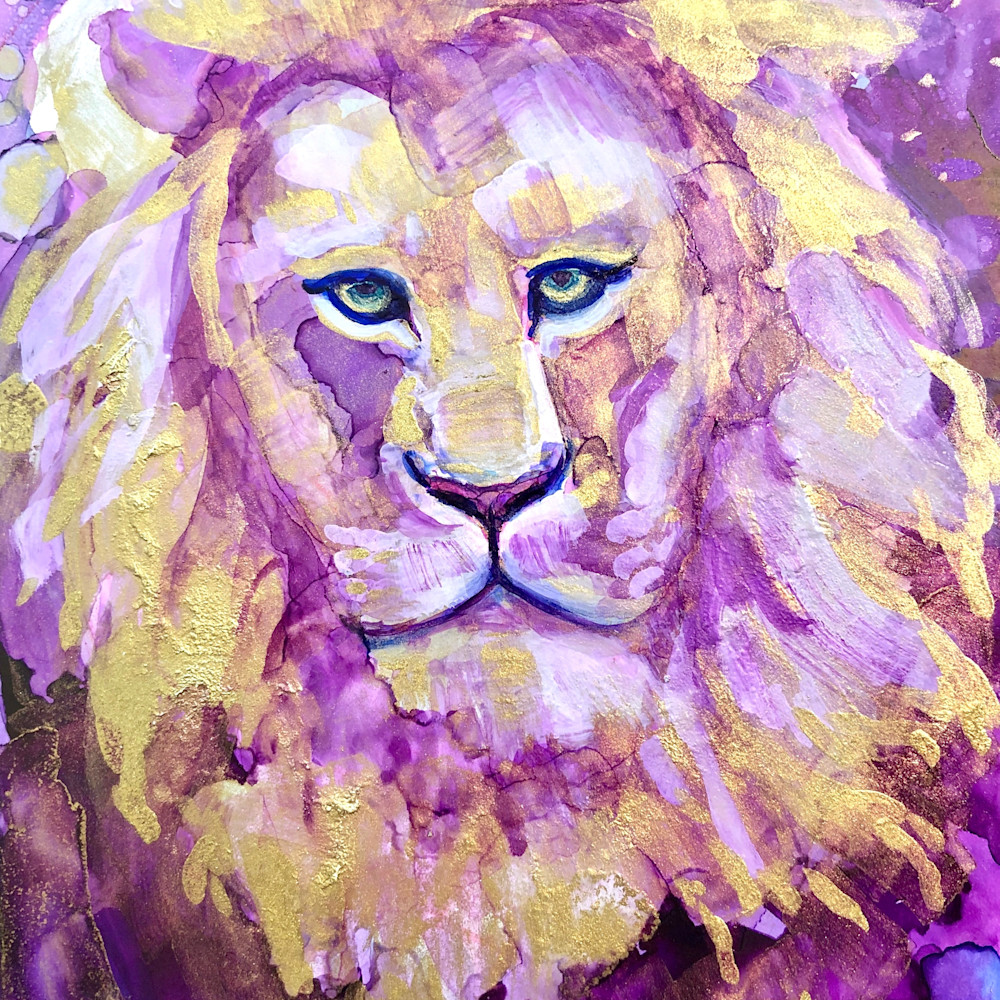 Ready to roar 15 miracles of the magnificent alcohol ink on panel 7x5 x0zvkz