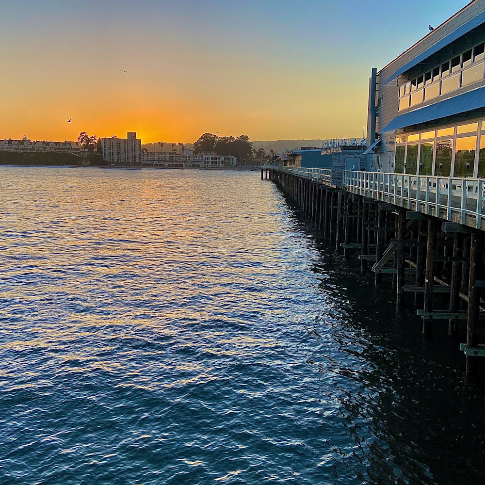 Sunset on the pier santa cruz iaqm6b