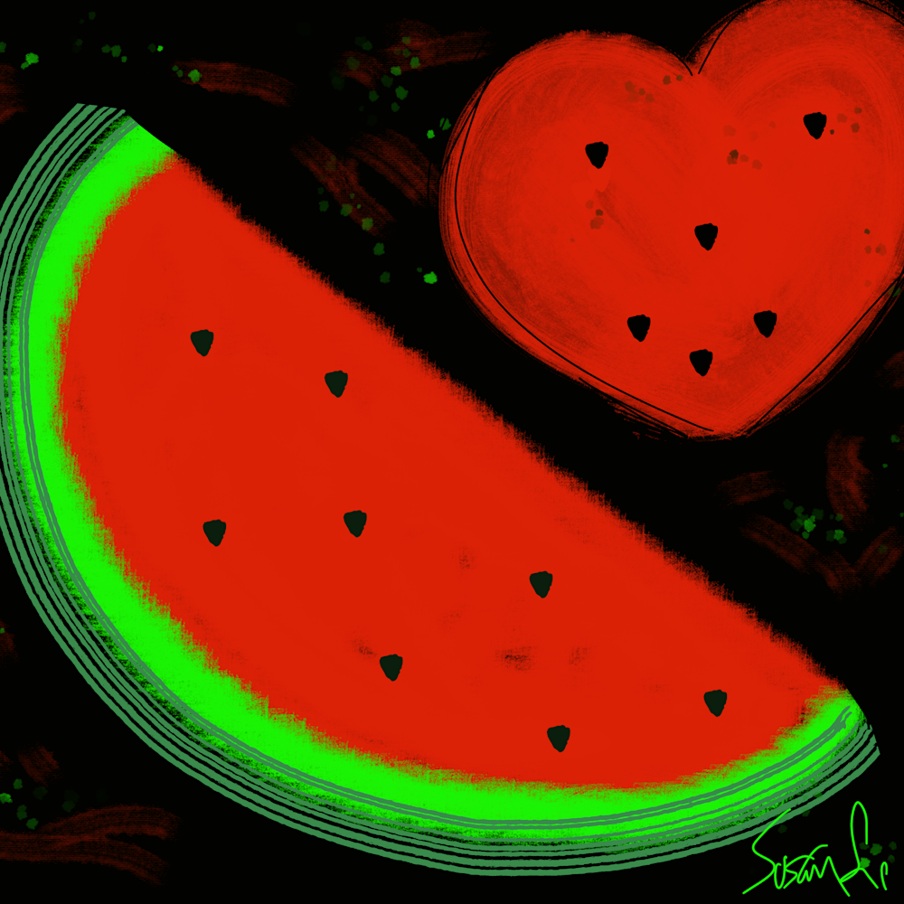 In the heart of a watermelon tkjwwu