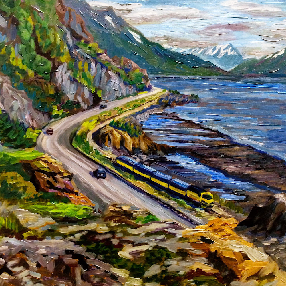 Train by the sea alaska railroad lv921u