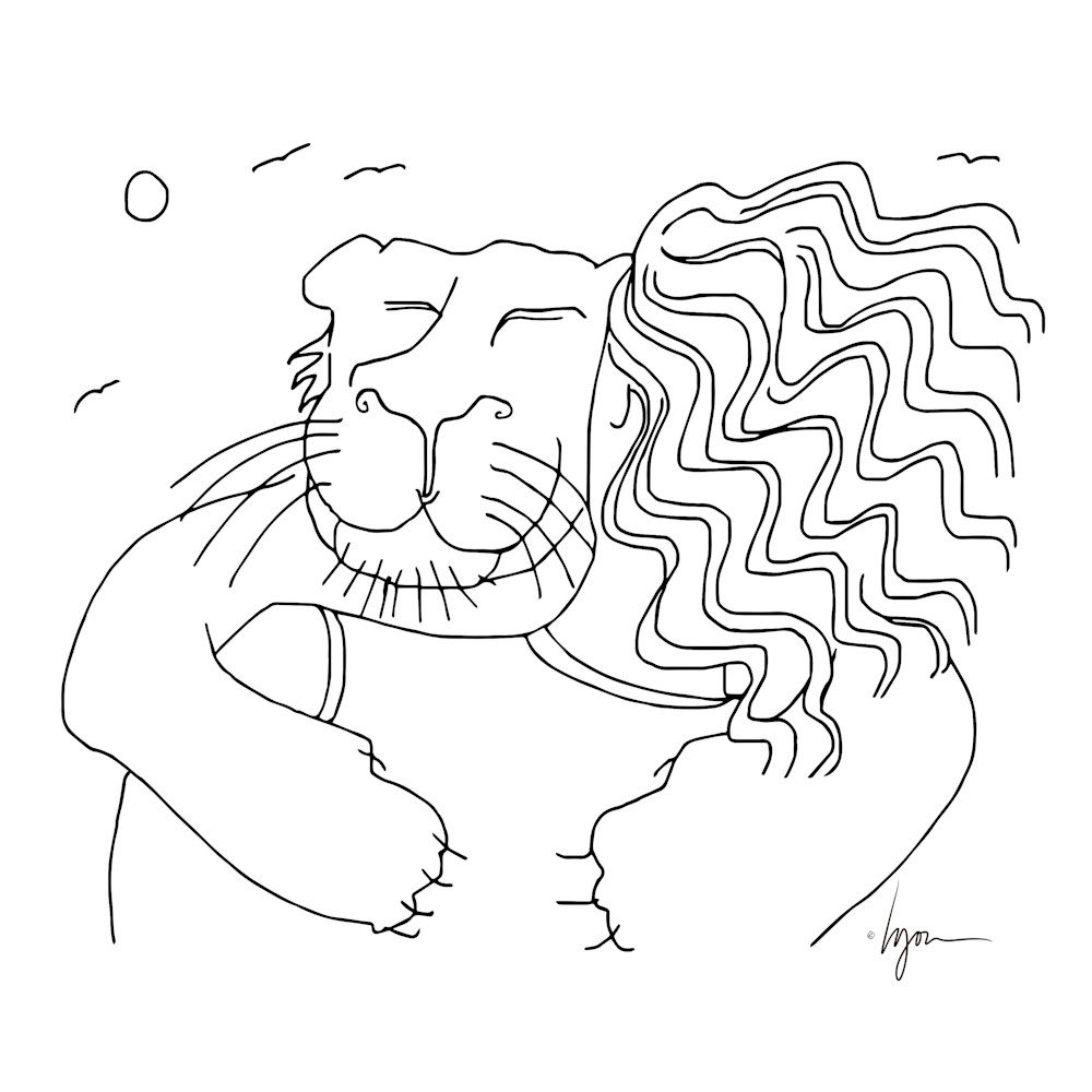 Lion hug2 gjsljd