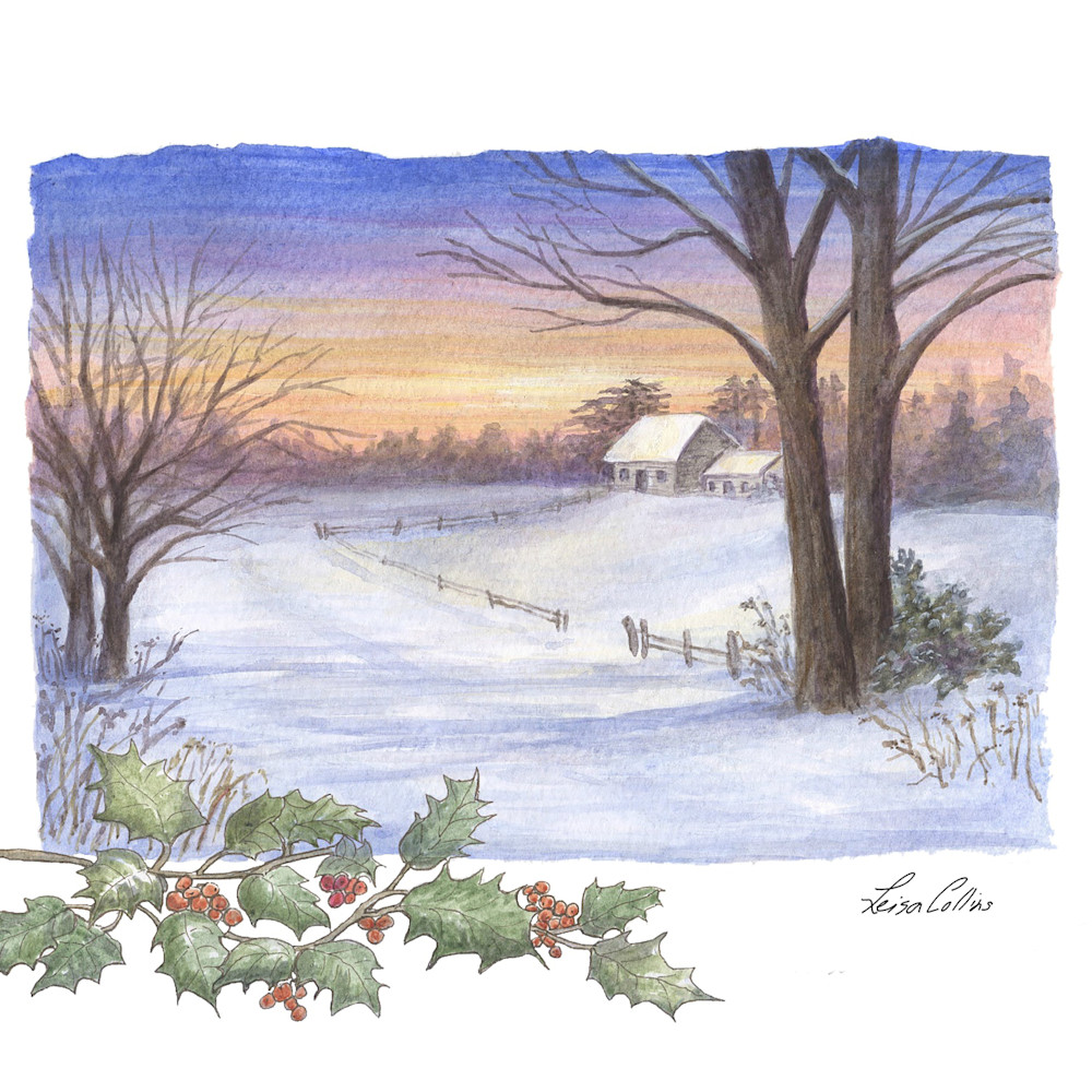 Crop country scene in winter   four seasons country art cvporf