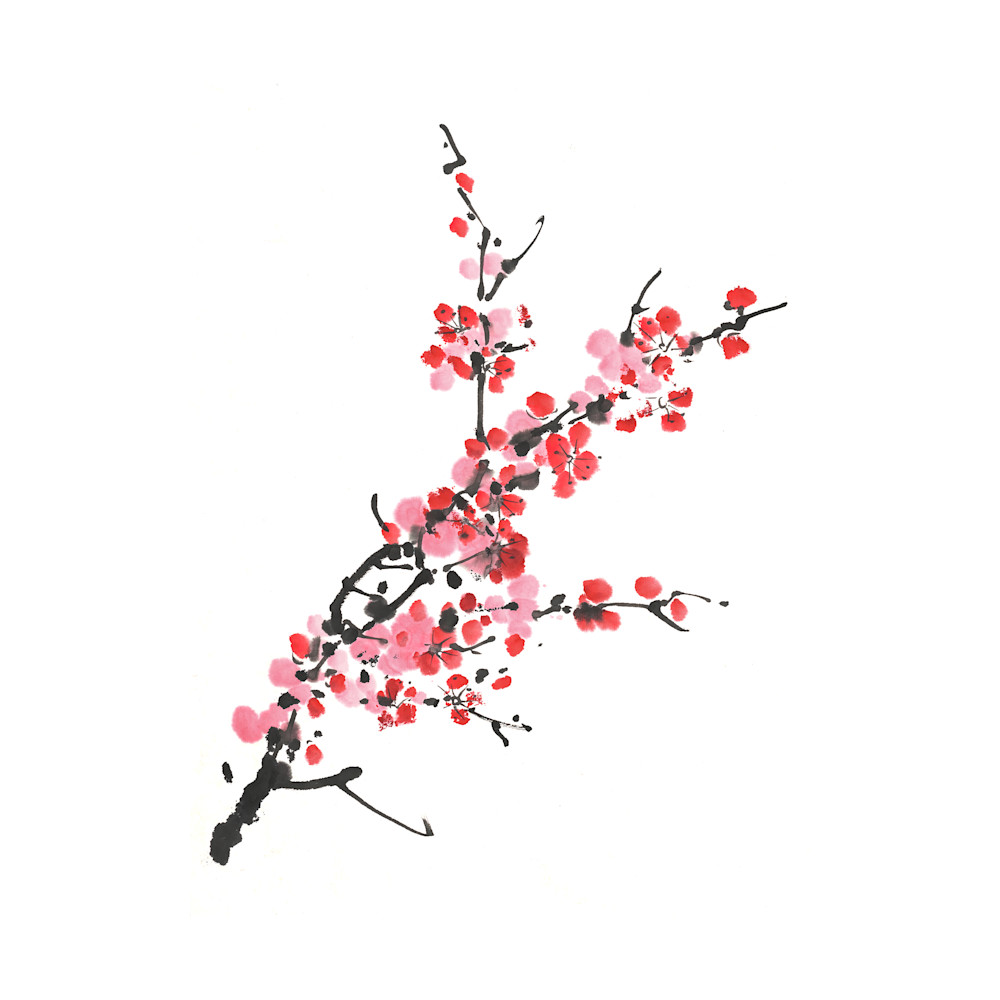 Plum blossom highres rgb gigapixel art scale 2 00xfor merch iqiodn
