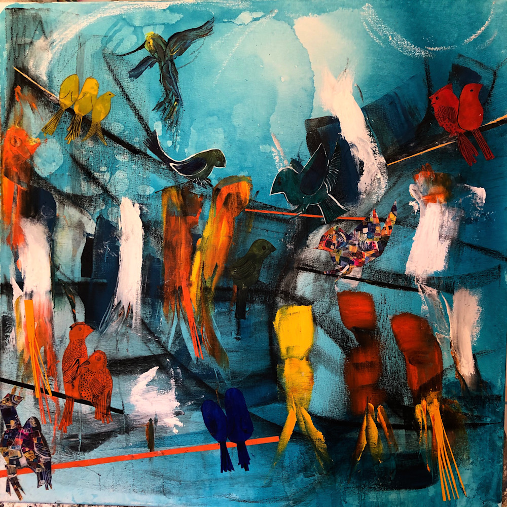 Deveuvealexis  the summit 24 x 24  mixed media and collage y8x25a