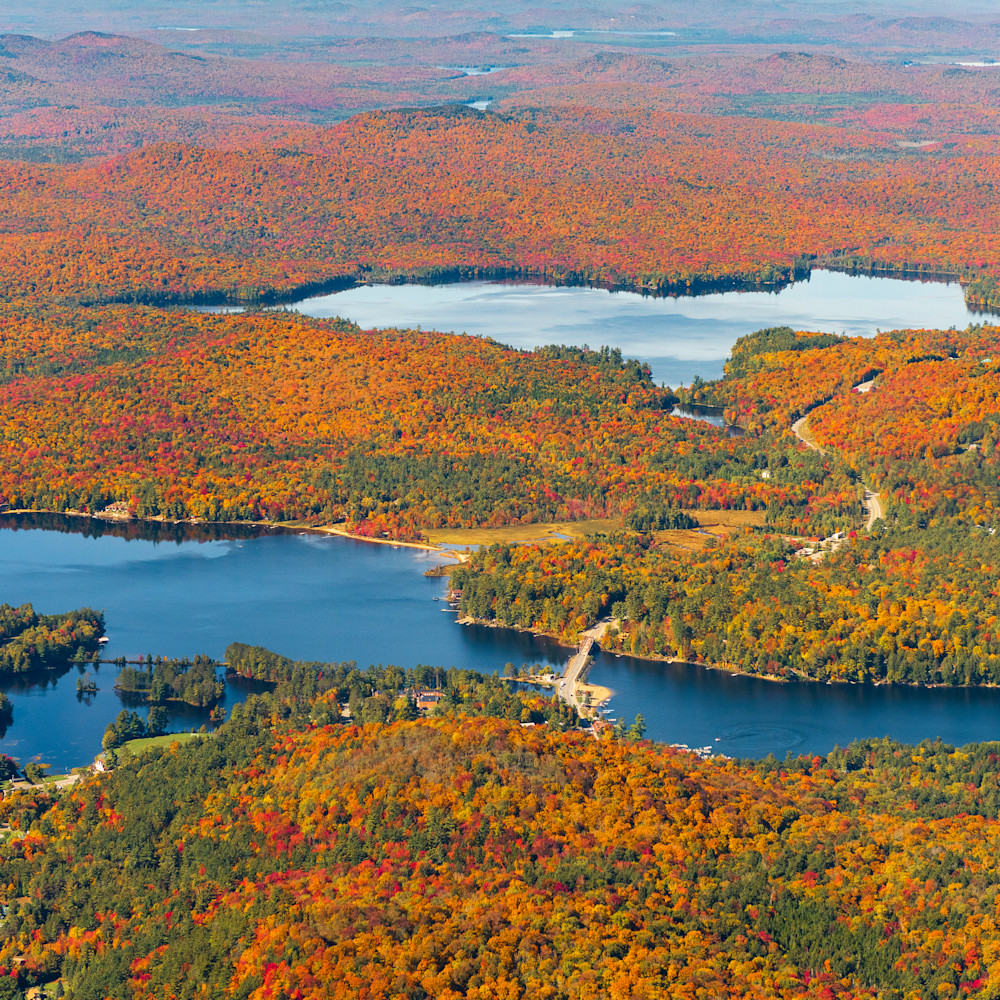 Long Lake And Lake Eaton Fall Aerial Photography Art Kurt Gardner