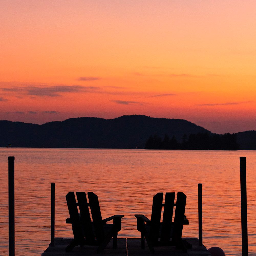 4th lake sunset beach adk chairs panoramic jxjlag