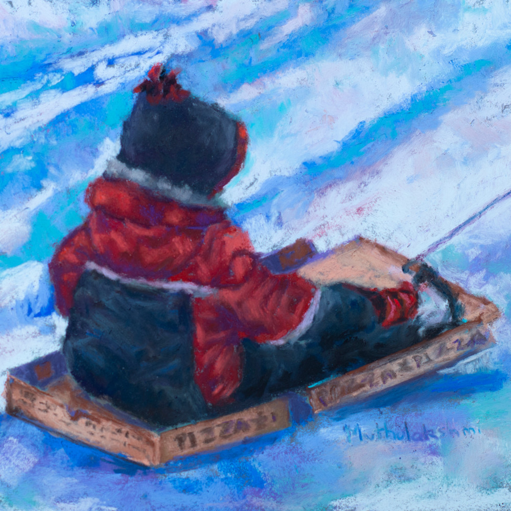 Sledding on a snow day zq2cf3