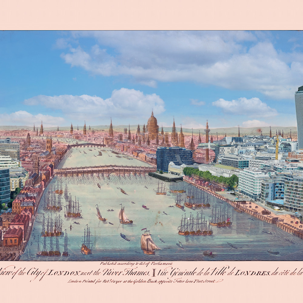 Final panoramic view of london in 1751 mjrw6o