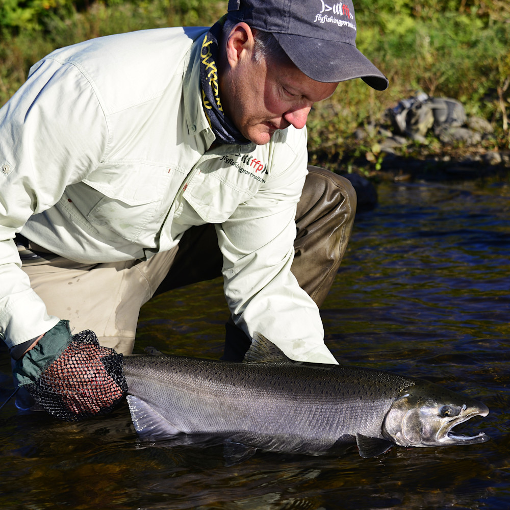 Tom olivo with salmon river coho a0ff6l