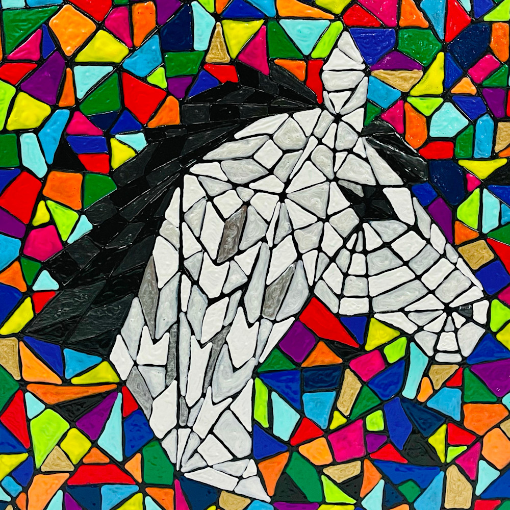 Horse mosaic f6v79i