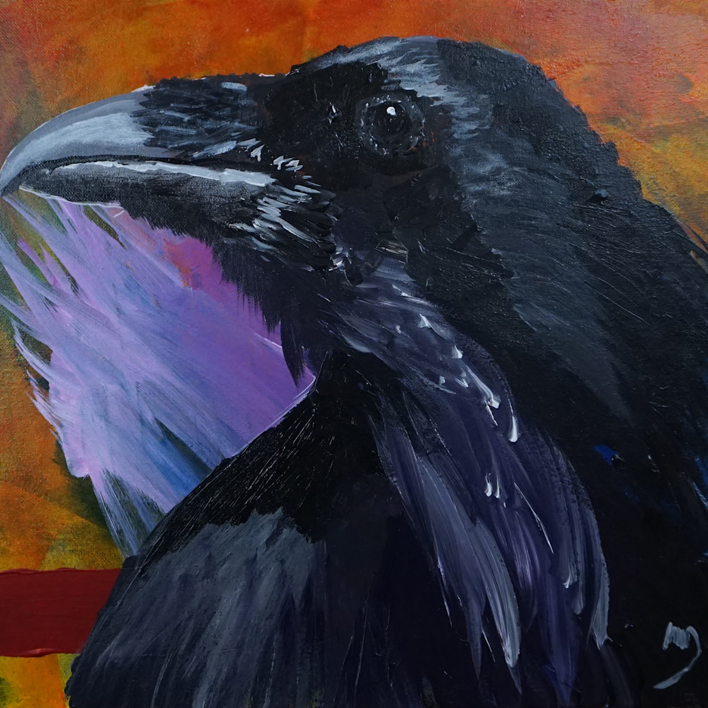 Raven on abstract u9i1dk