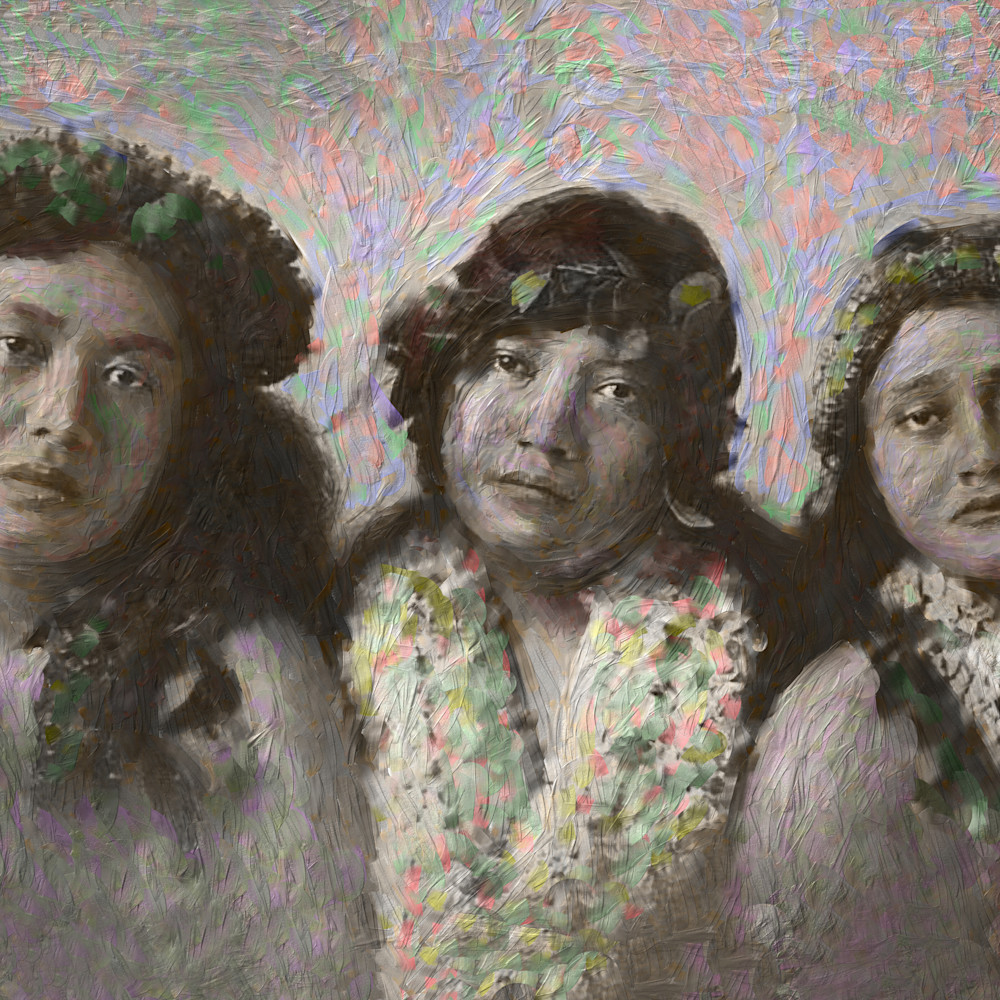 Three hawaiian women j1qvpq