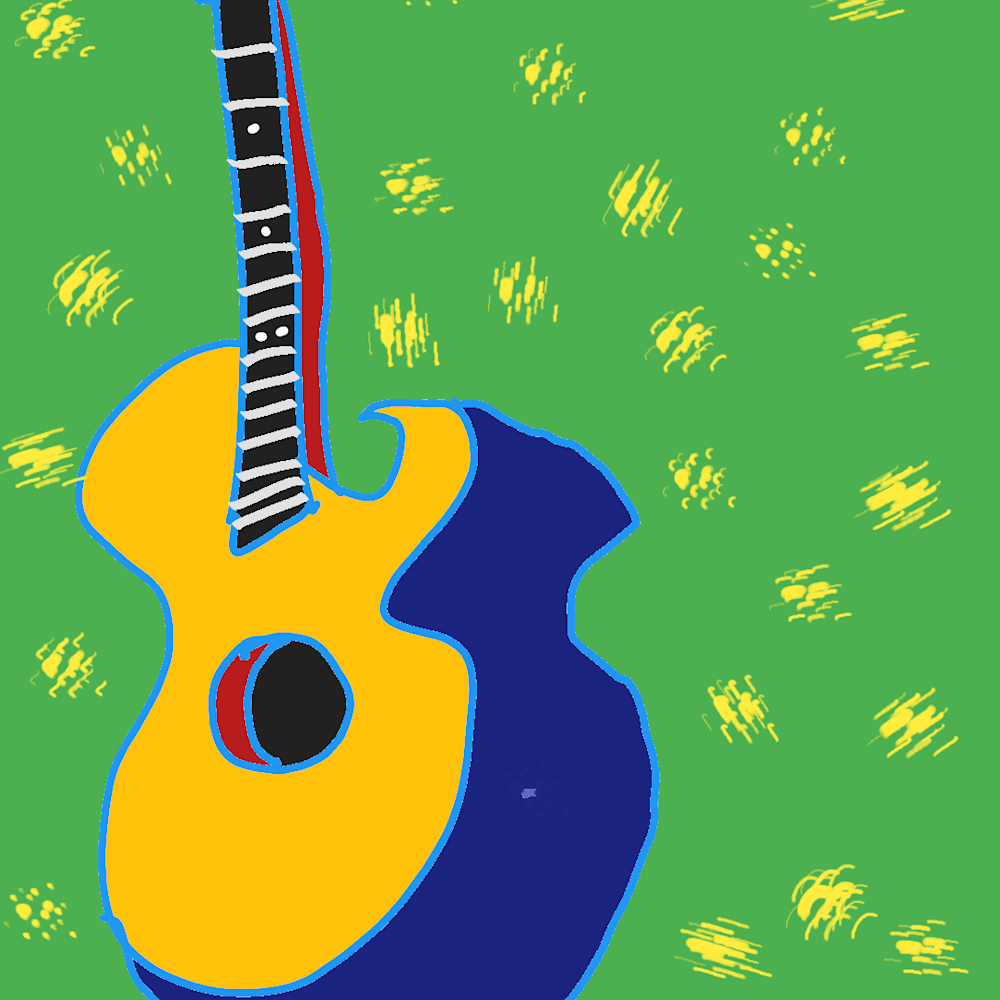 Guitar in green sky vpo109