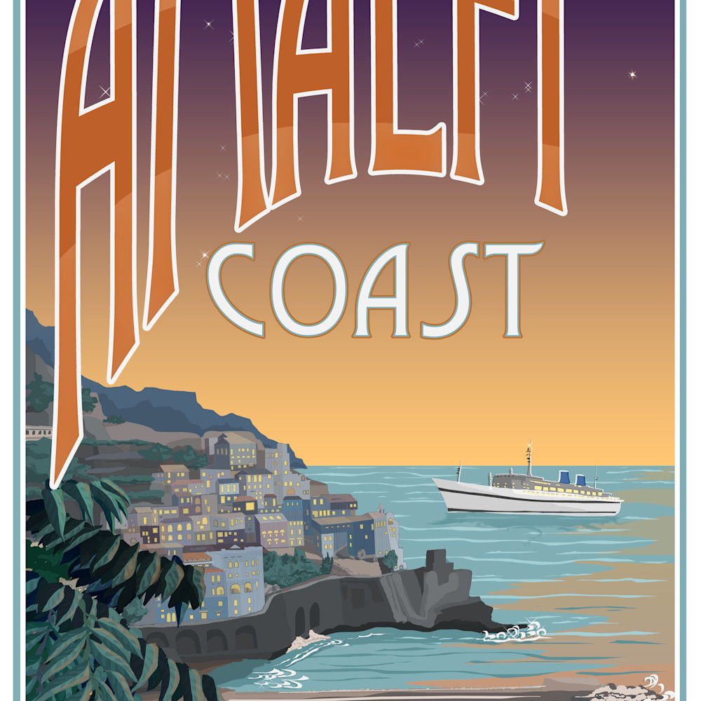 Poster amalfi coast 24x36 juebzq