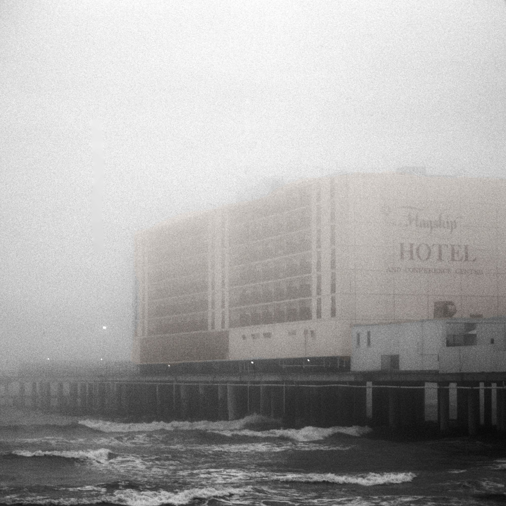 Flagship hotel in fog   1987 ruth burke art cigfn0