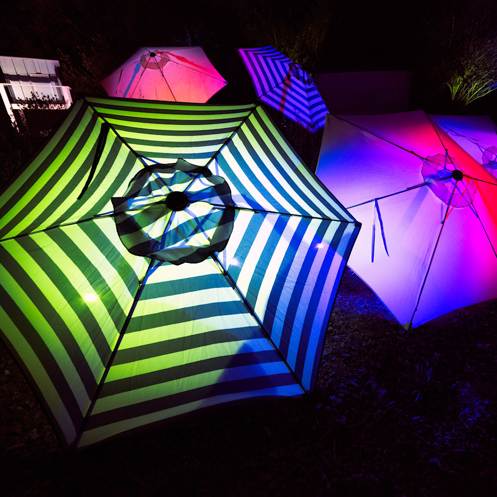 Glowing beach umbrellas edit jlbuev