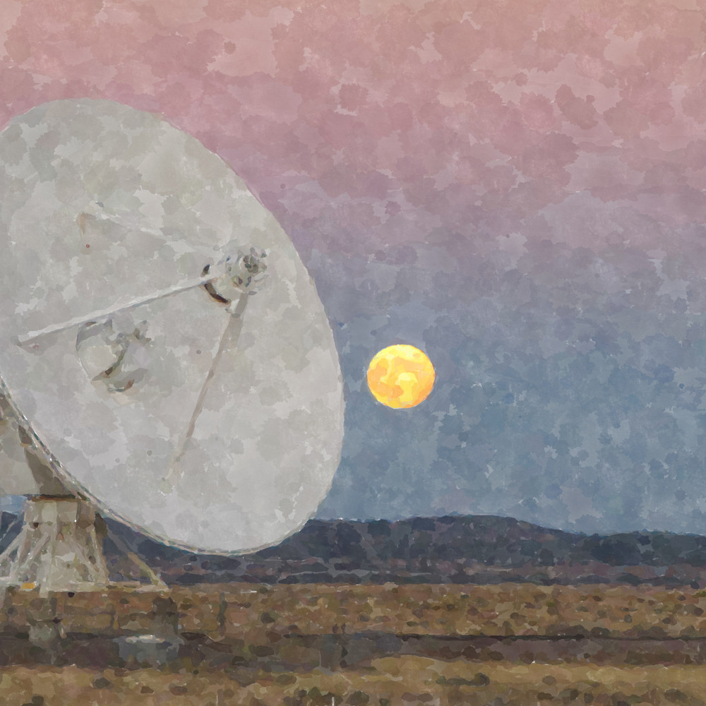 Moonrise at the very large array mpw443