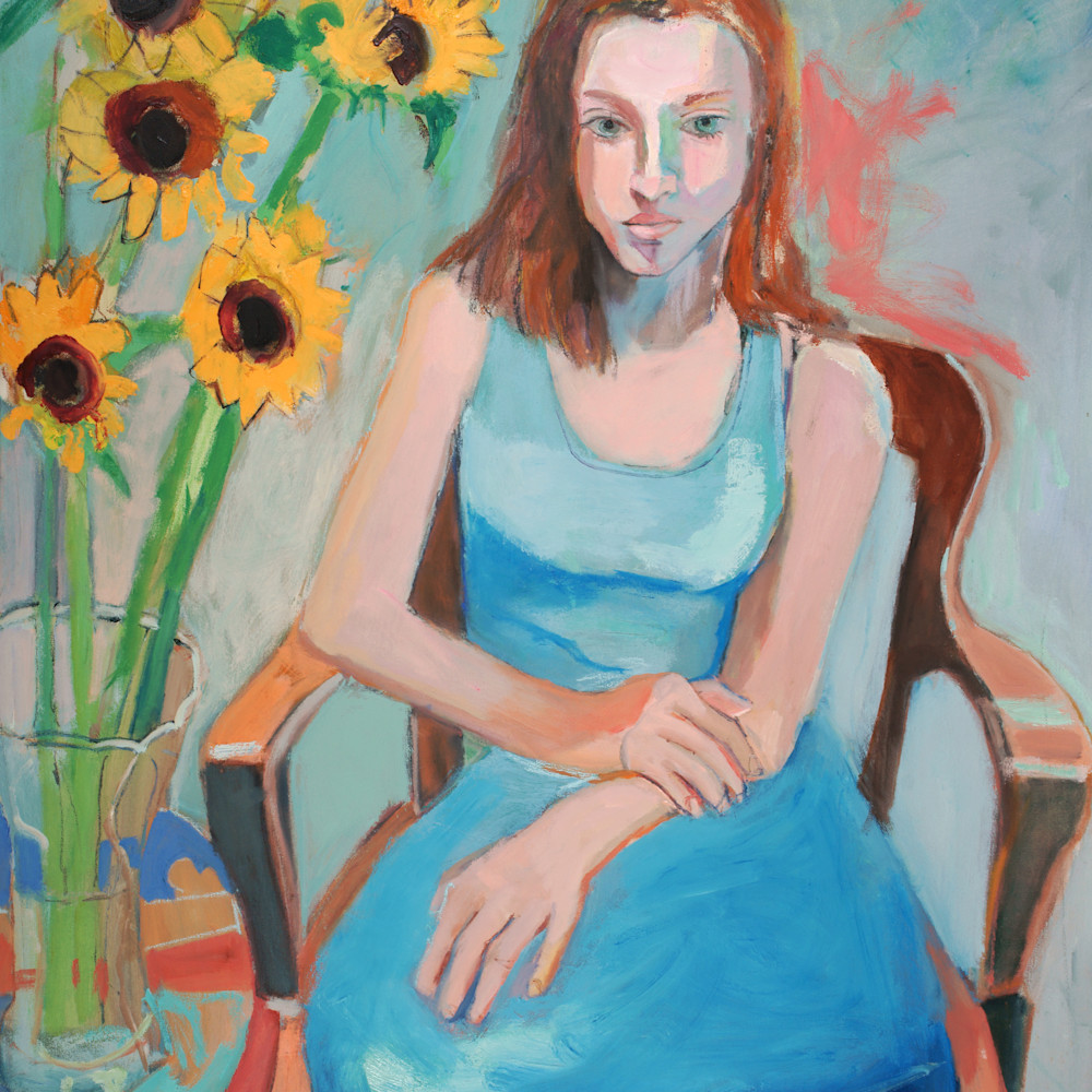 Girl with sunflowers hicdl6