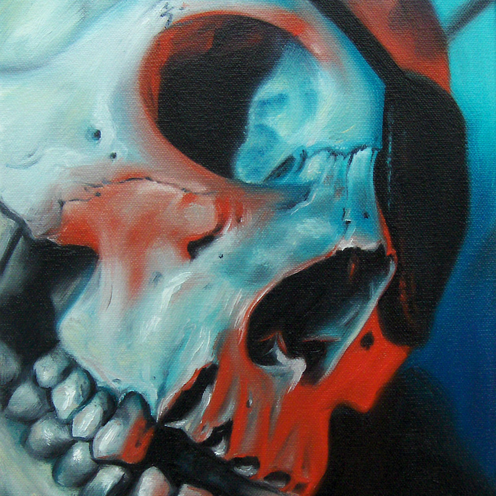 Blue pirate skull hu5ocg