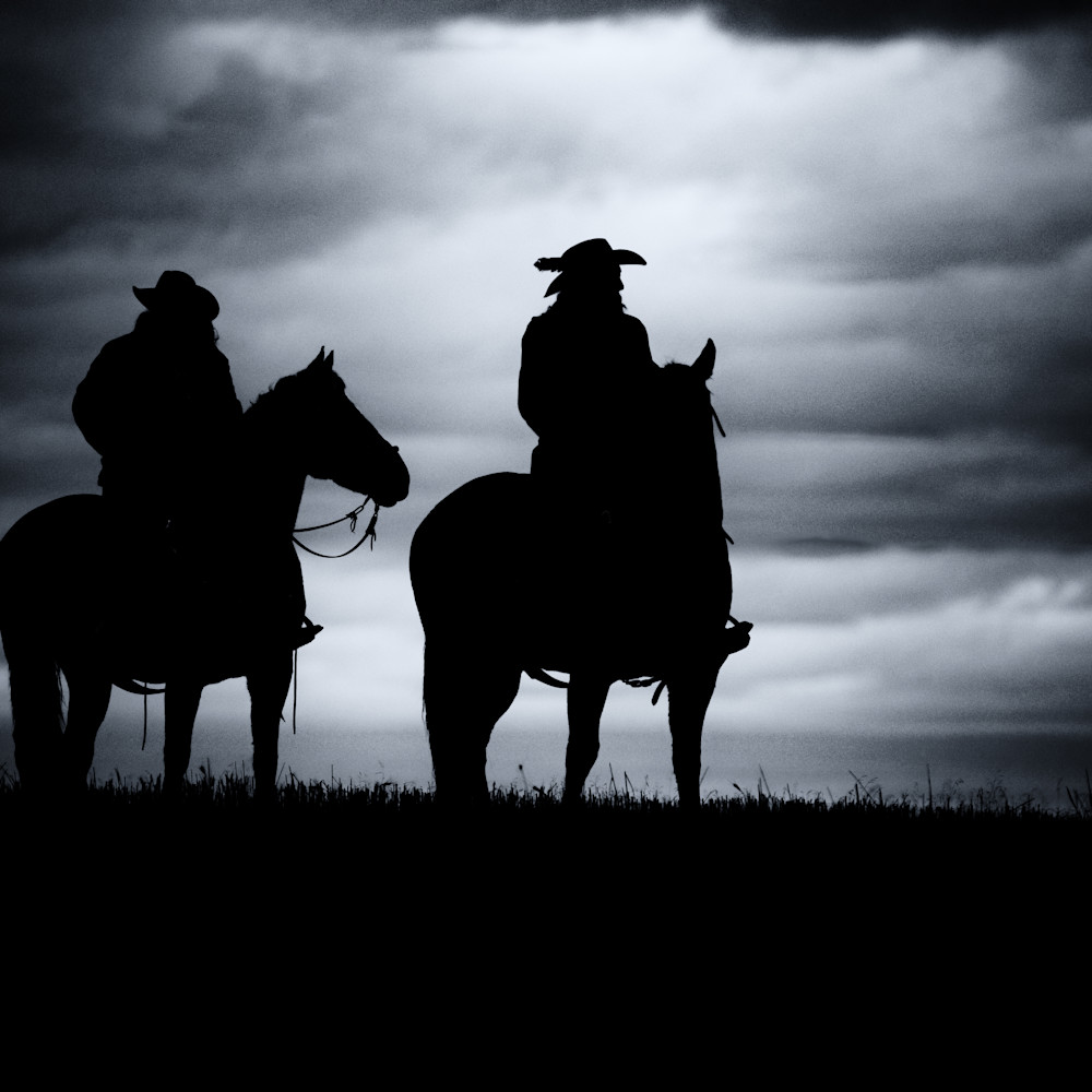 Wranglers and their horses   morning sillhouette 1 of 1 axwtsw