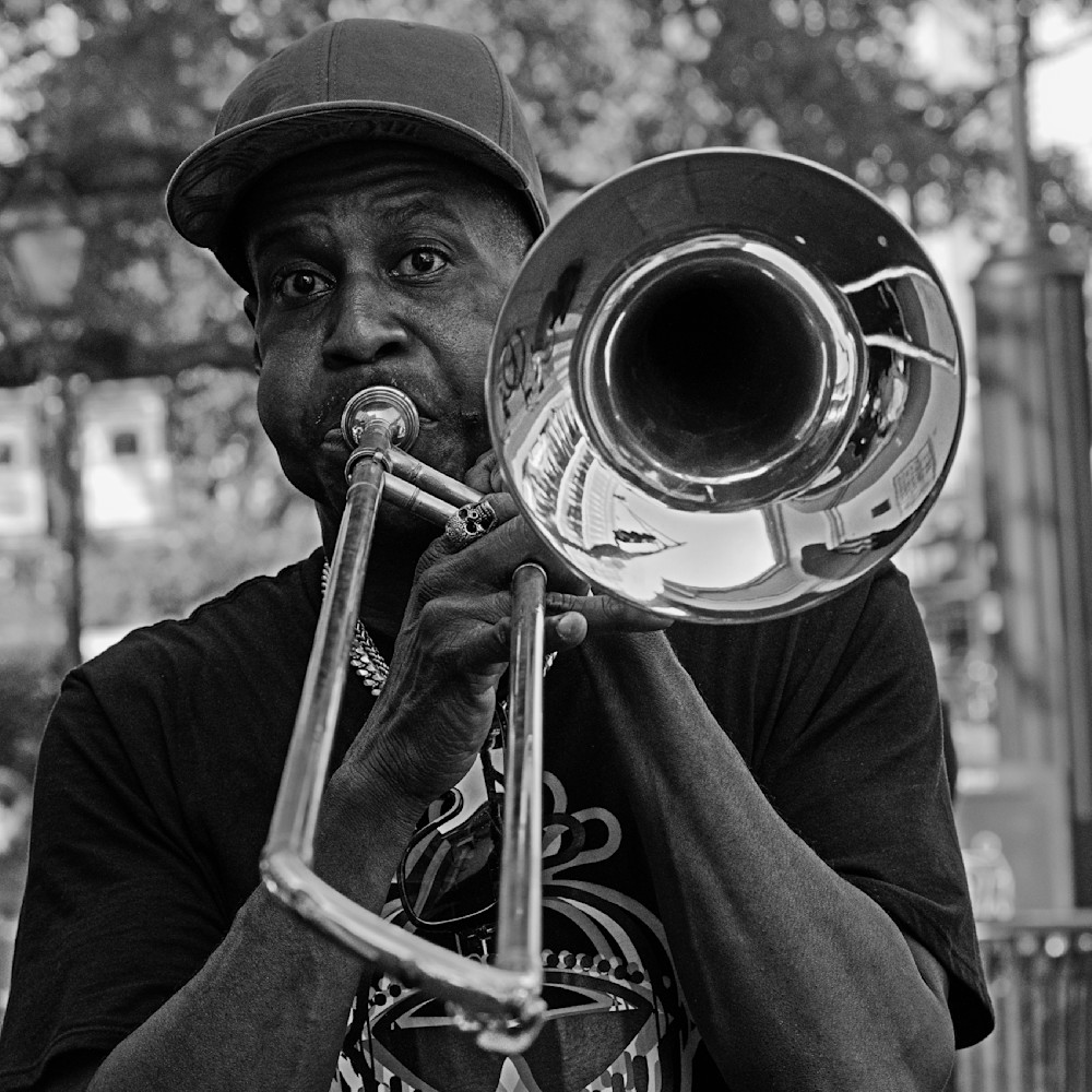 Andy crawford photography french quarter trombonist anquye