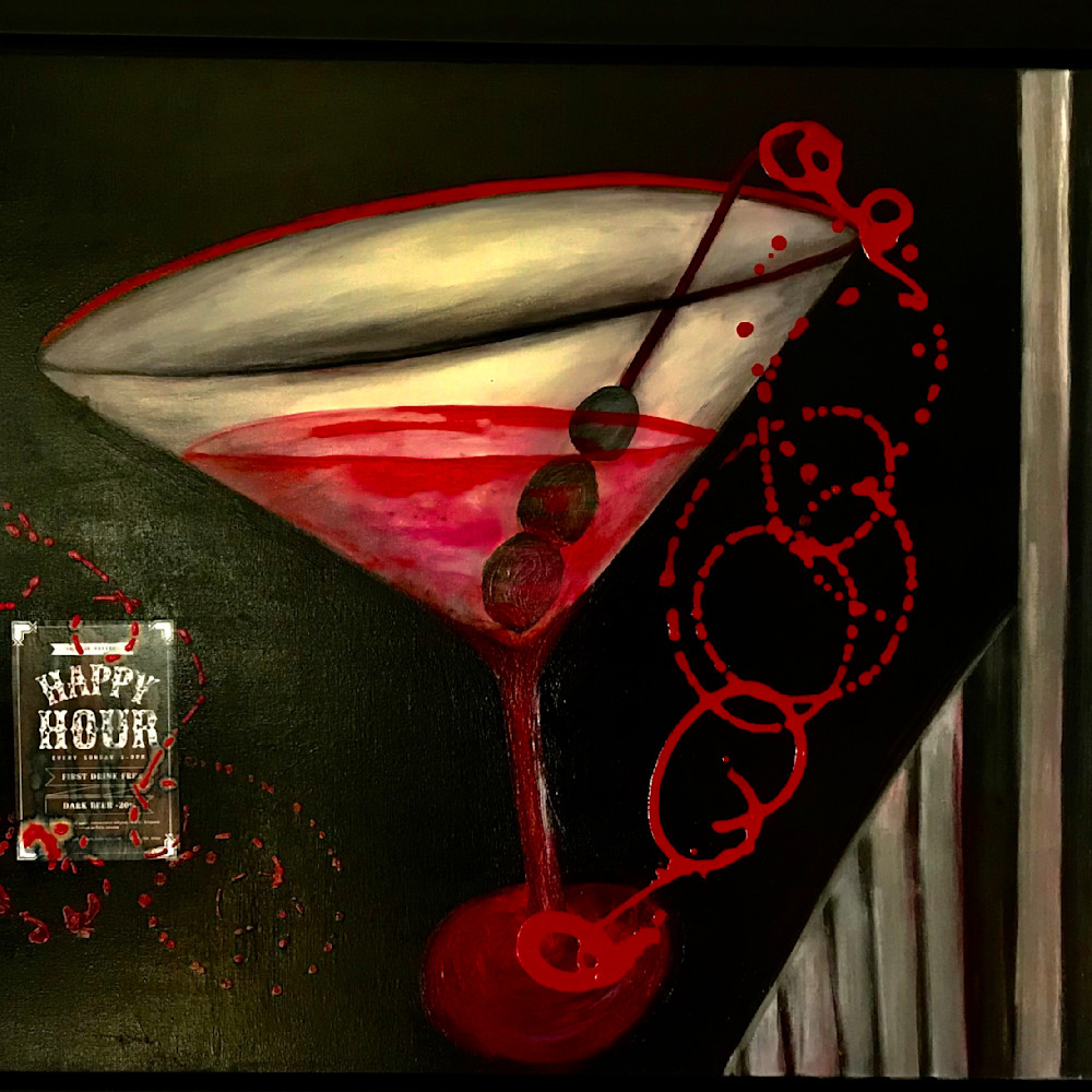 Marie therese lacroix   happy hour 48x36in print b3oked