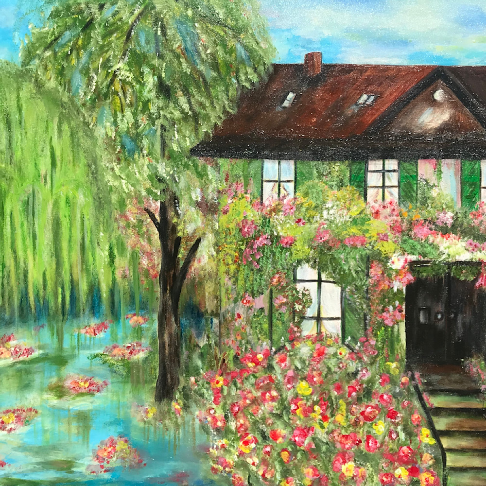 Marie therese lacroix   monet s house in giverny 60x48in print rg4odw