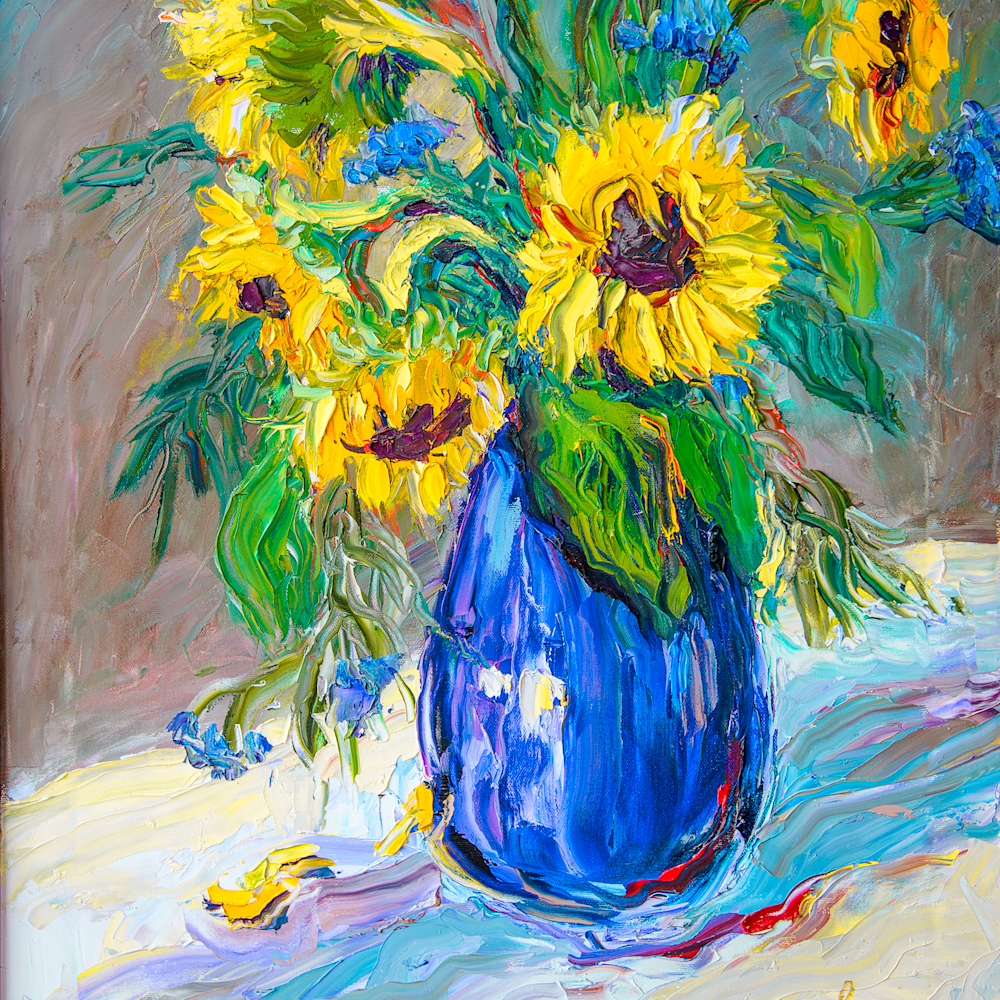 Sunflowers blue vase trindalove 2022052 ftkytb