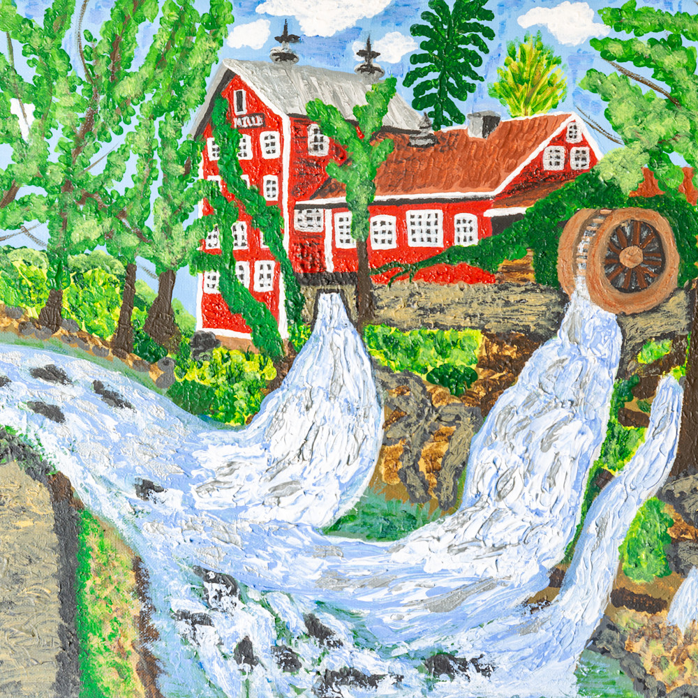 Old mill in spring fuecka