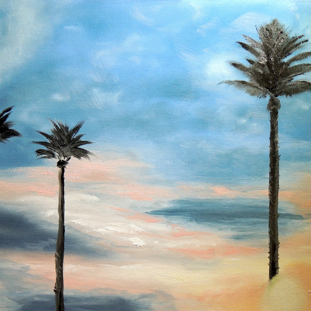 Palms with crescent moon t8pjci