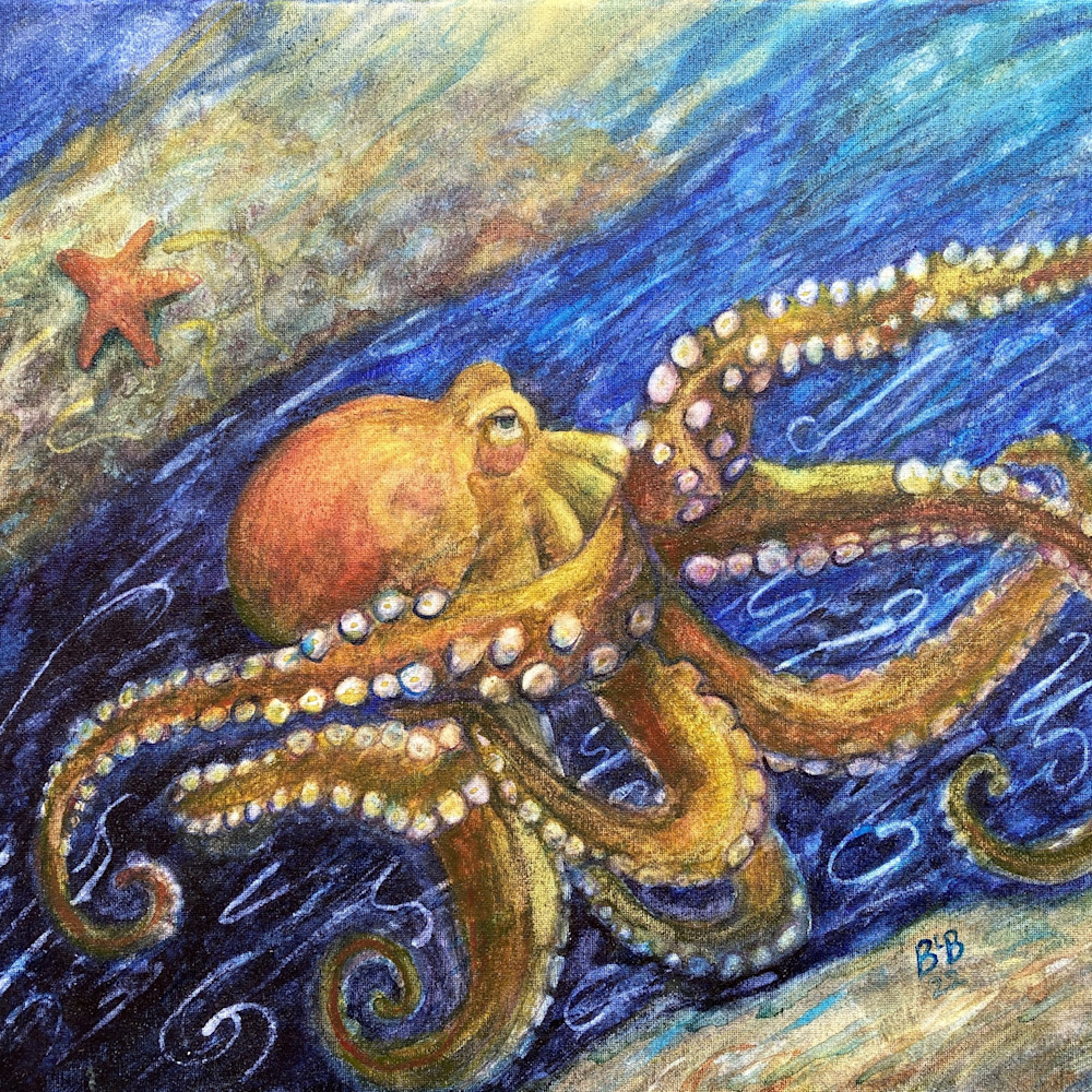 Octopus vs ocean signed 8x10 vucbhy