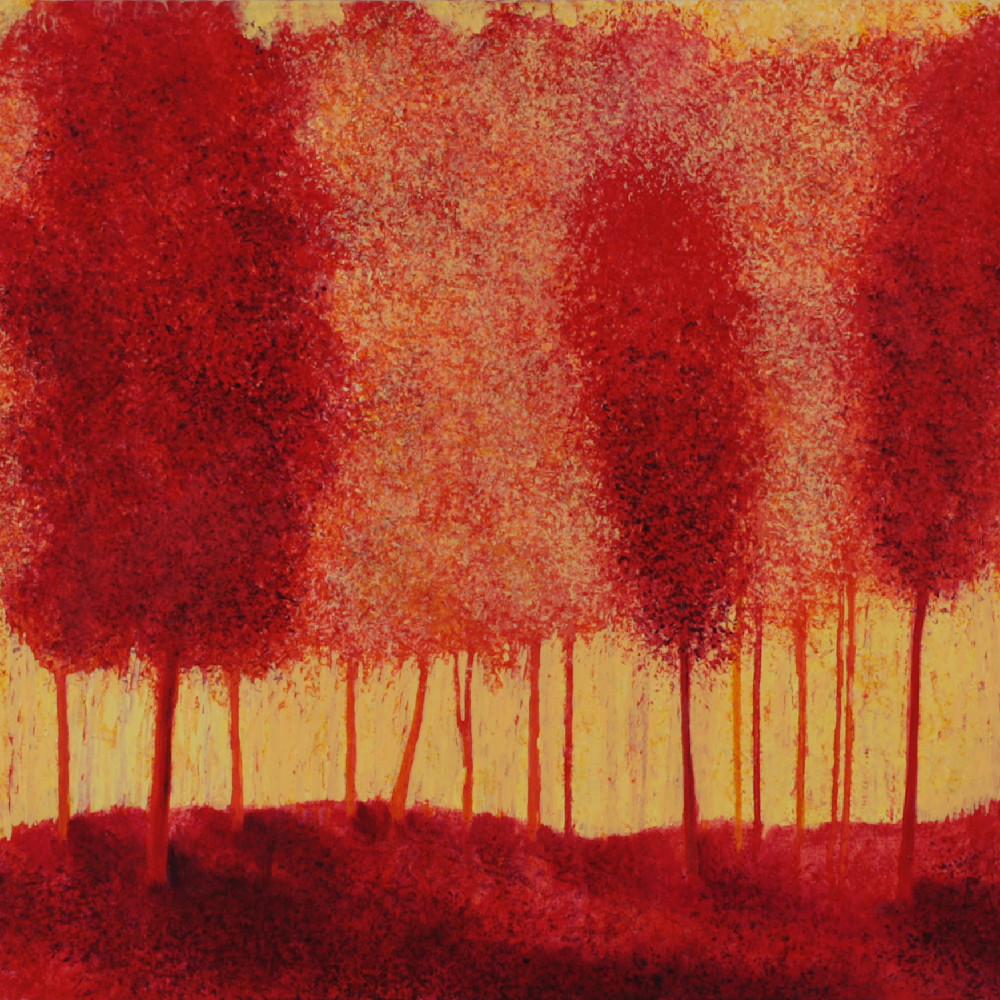 Pam howland   three red trees in fantasy landscape vyrquy jw9dff
