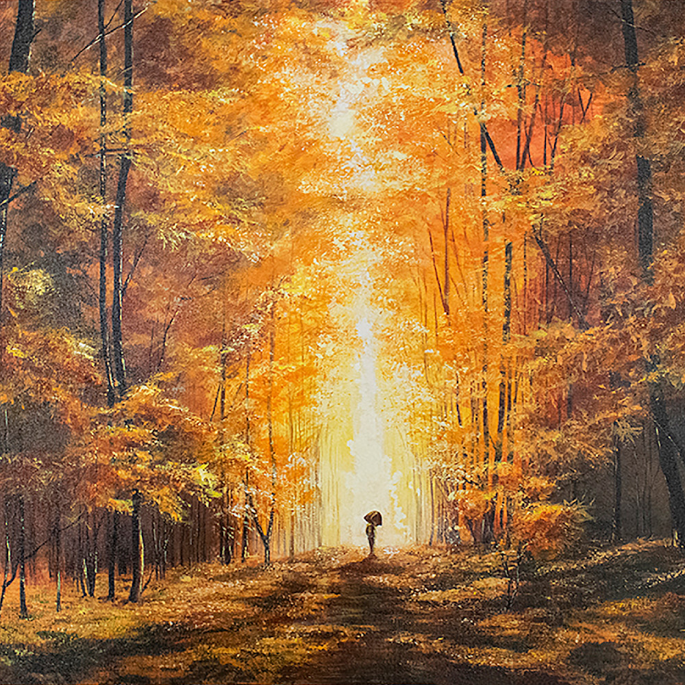 In the autumn forest print azznjp