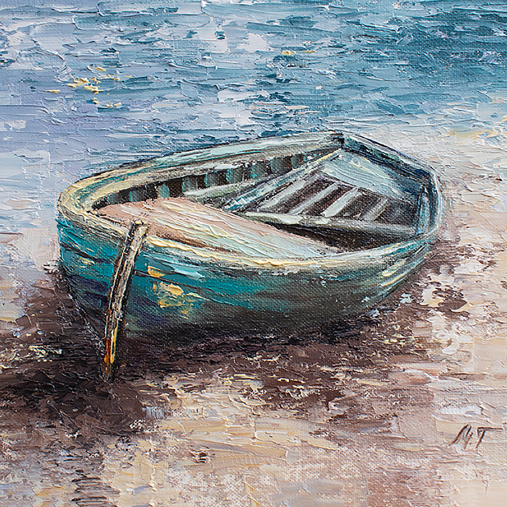 Mariya tumanova   boat print original oil on canvas panel 8x10 ay6ud6
