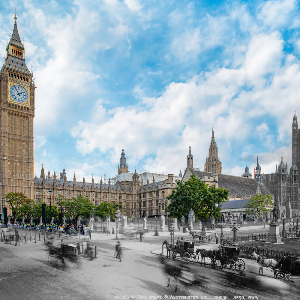 Dsc 7762 houses of parliament and westminster hall 1890 loc 50x40 r3wuur
