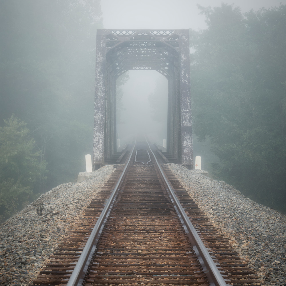 Foggy train bridge   jpeg print zdw9es