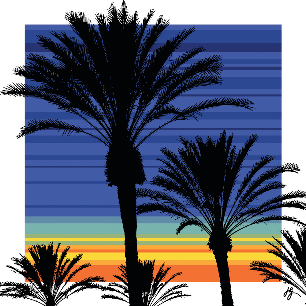 Palm trees at dawn ztls0f