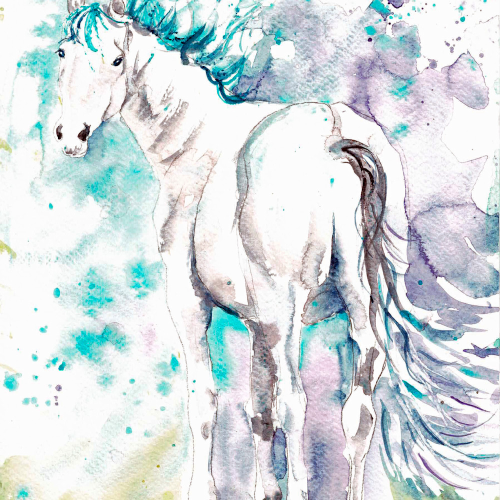 Gray mare in watercolor copy sqehar