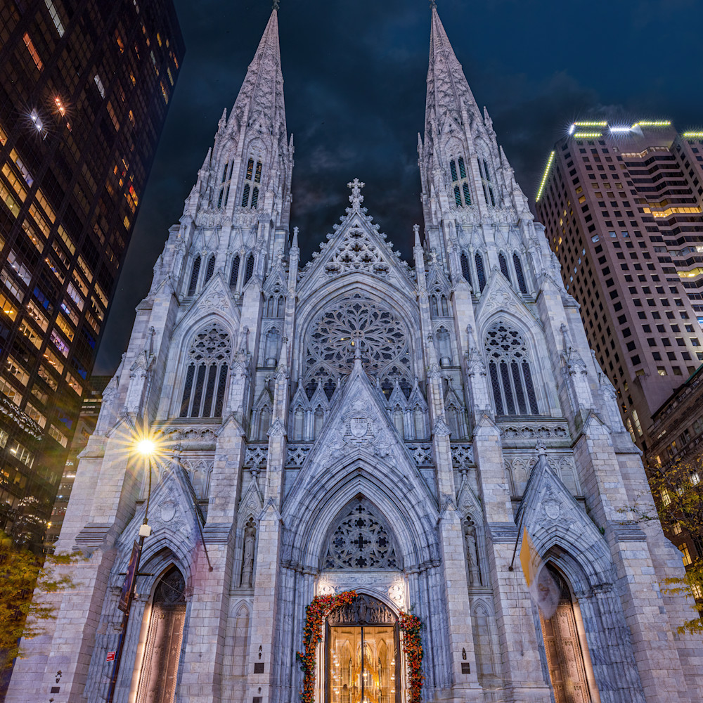 St patrick s cathedral at night   new york city xxstyl