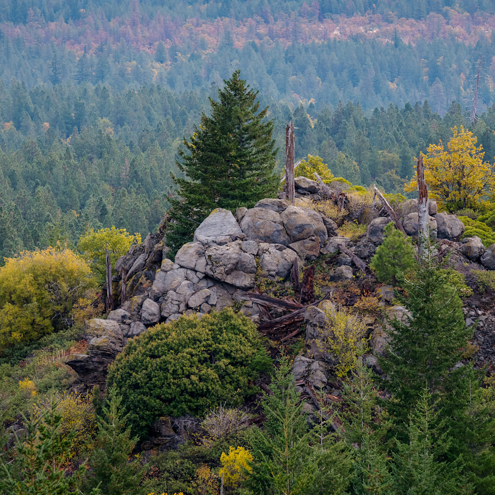 Autumn colors rocky outcropping mt hood national forest oregon 2022 l7wnvx