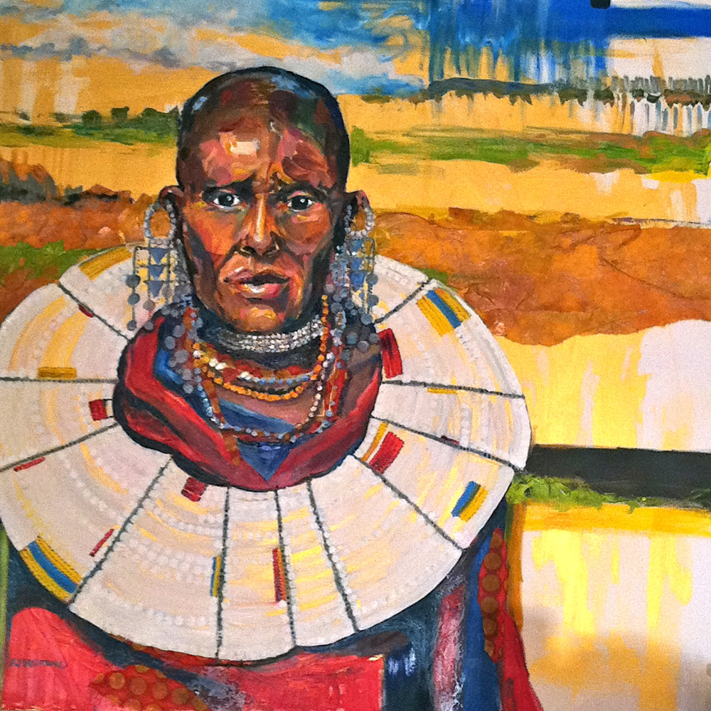 Maasai bride  oil portrait commission rw92n9