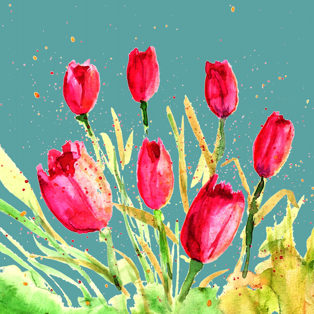 Asf tulips teal fwzzpe