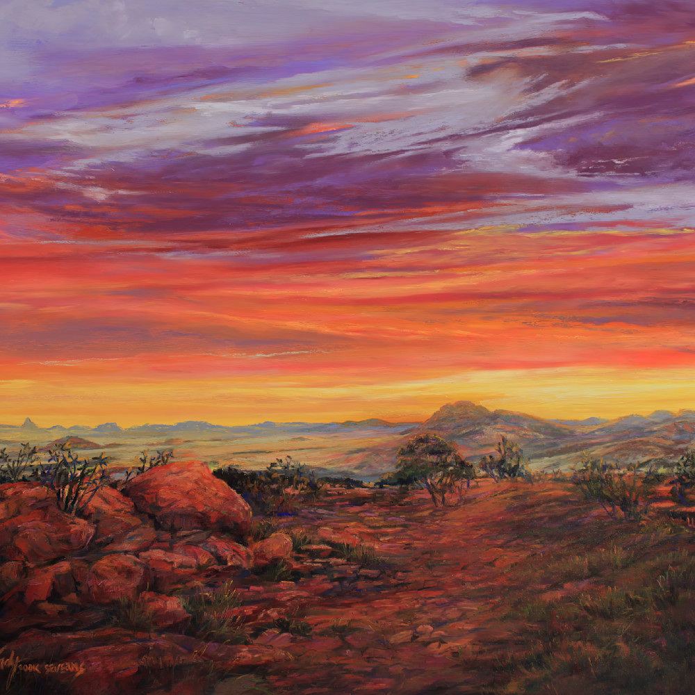 33l13 daybreak across the top of texas 14x17 pastel lindy c severns 2g bay oh4tpw