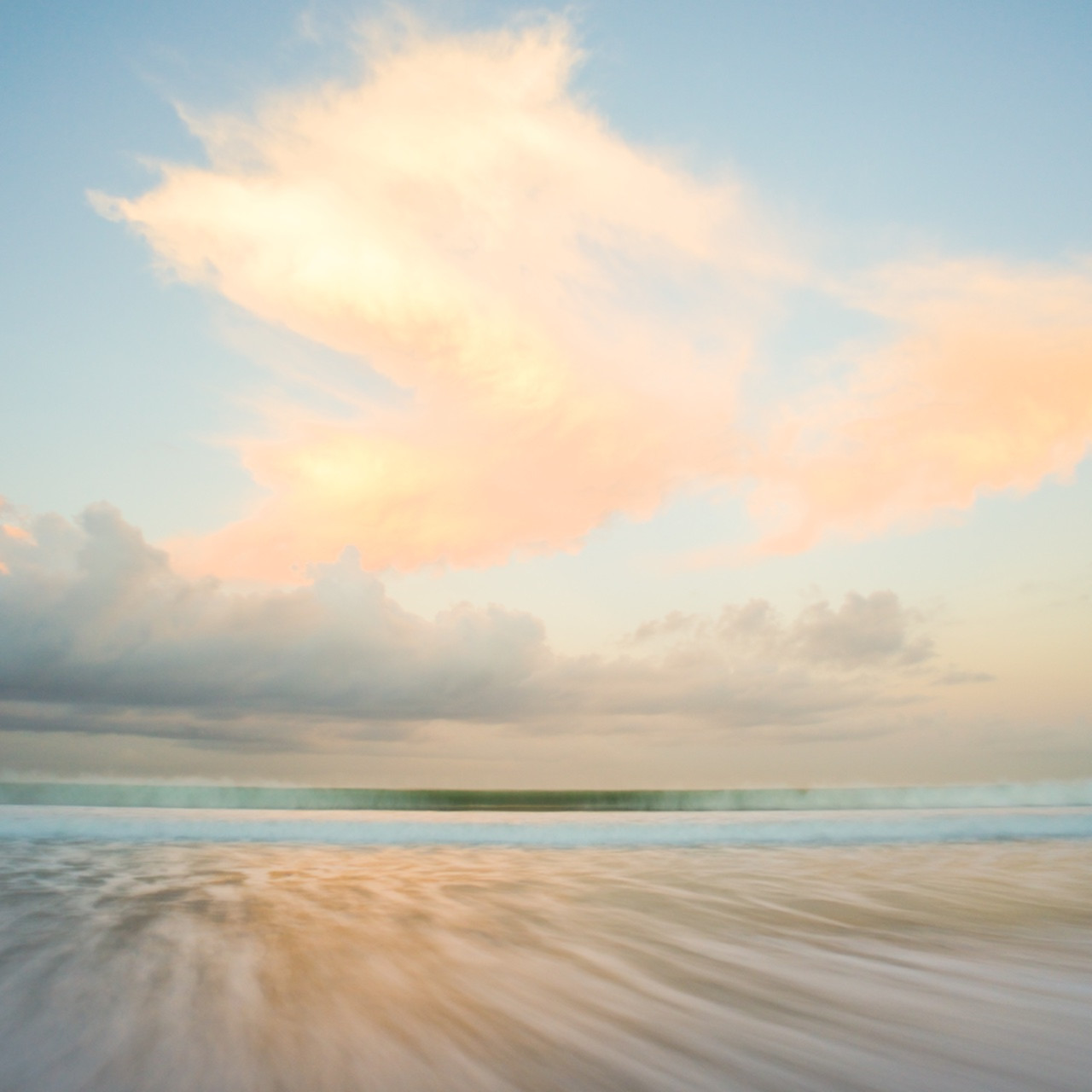 Morning Wave Double Six Beach Seminyak Bali Indonesia Sunrise