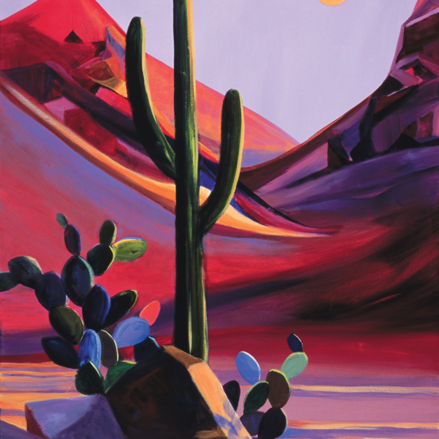 Southwest Sunrise Colorful Desert Painting