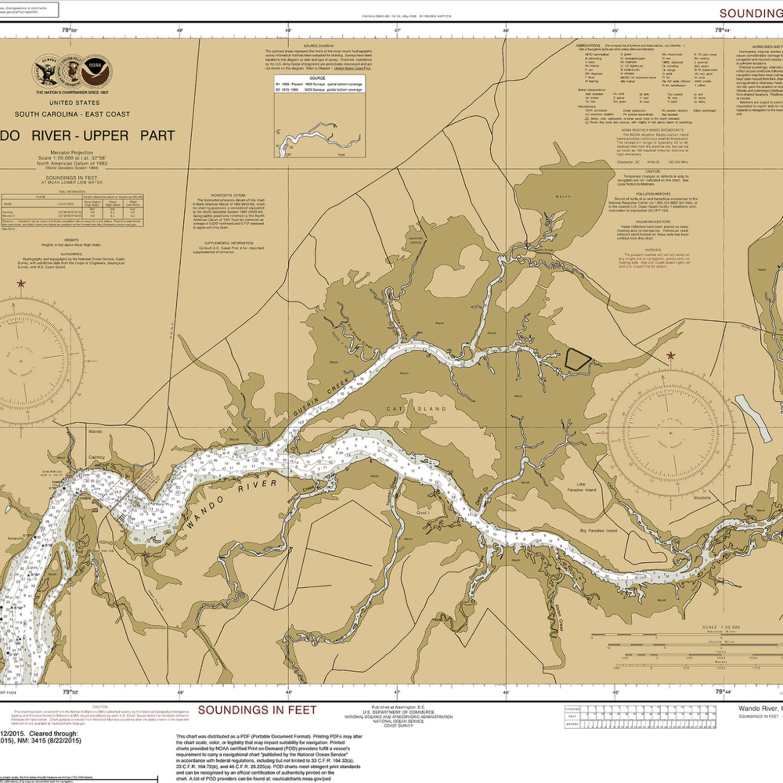 NOAA Chart 11526_Public,11526_Wando River Upper Part