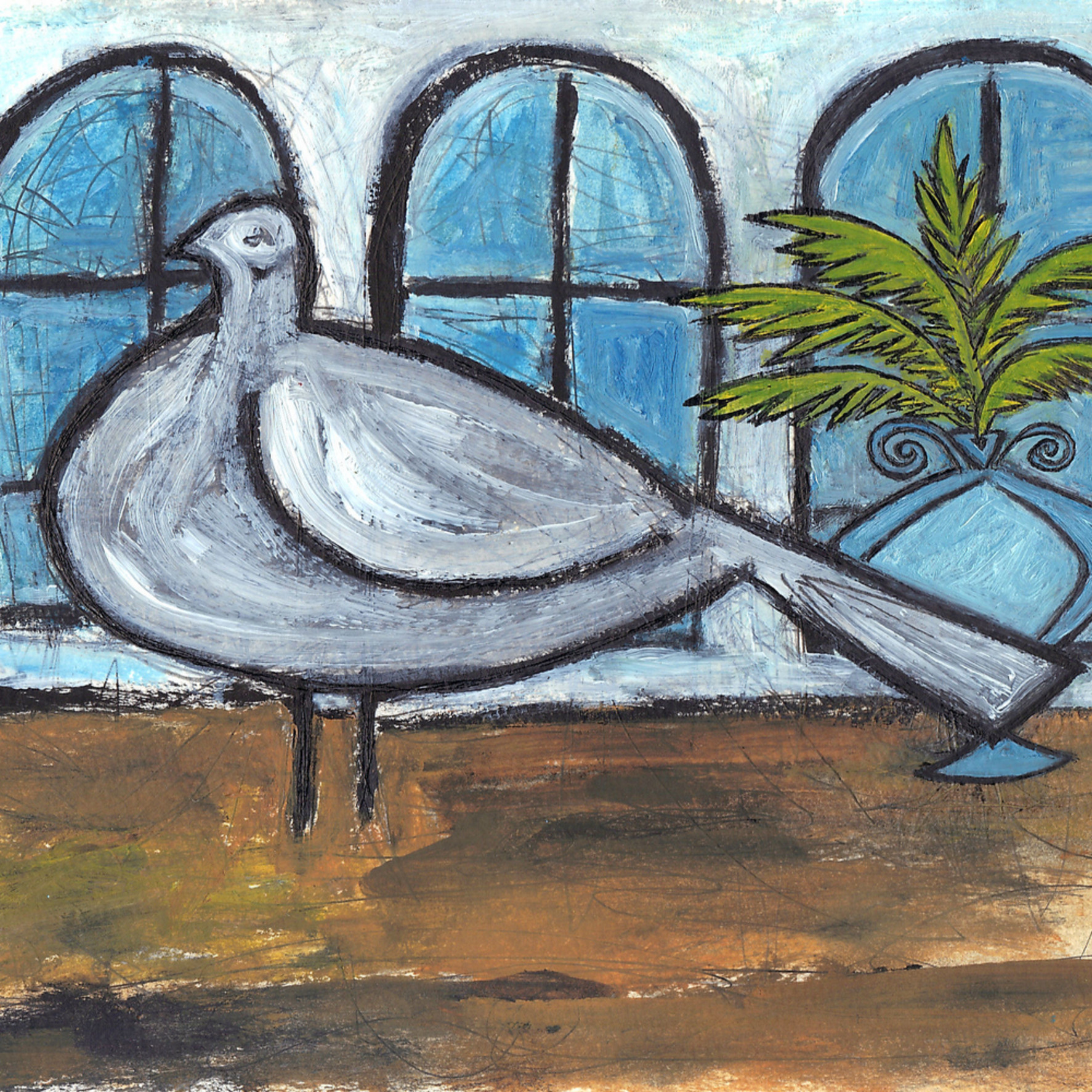 Paloma Painting By Wet Paint Nyc Artist Paul Zepeda